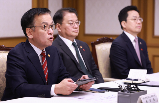 대외경제현안간담회에서 발언하는 최상목 권한대행 [연합뉴스]